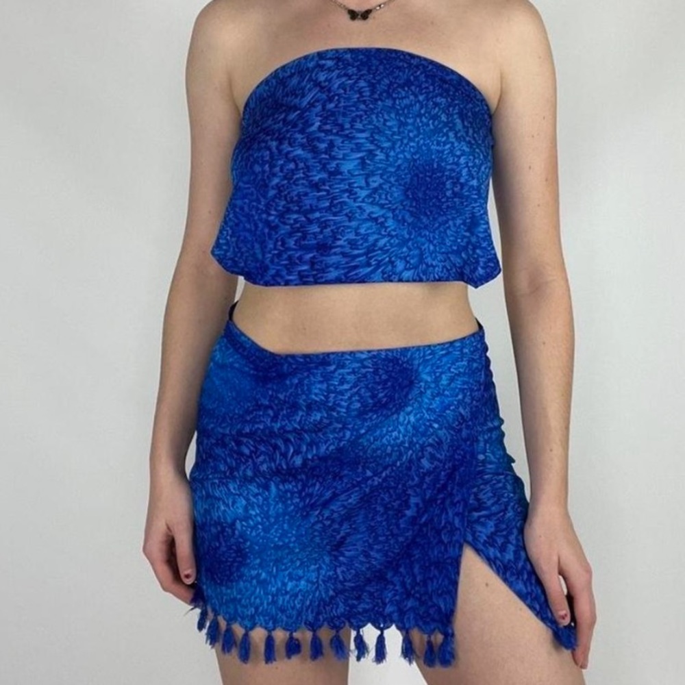 Handmade wrap skirt and tube top set